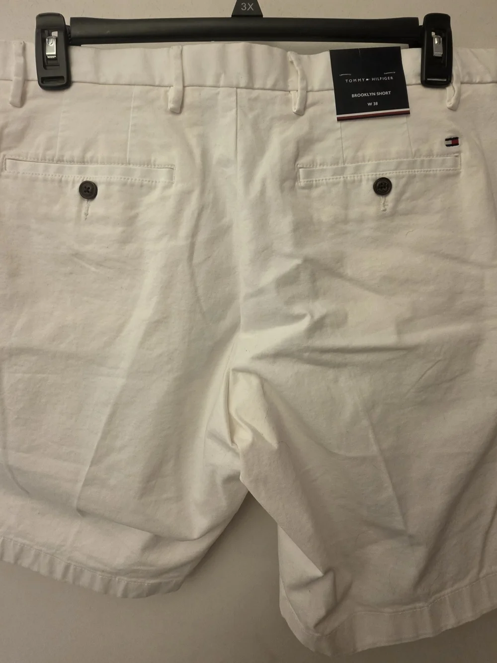 Tommy Hilfiger White Flat-Front Men's Shorts
